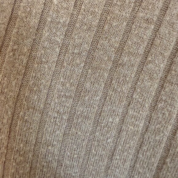 24/7 Maurices Oversized Ribbed V-Neck Dolman Sleeve Sweater Top Taupe Women's C - Picture 3 of 9